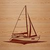 Boat Vector Art Illustration A simple vector illustration of a boat in various styles to be used as a template for cutting machines.