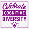 Neurodiversity quotes graphic featuring autism awareness and ADHD support in a clean vector design.