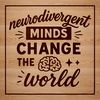 Empowering Neurodivergent Minds with Quotes Neurodivergent individual with quote about acceptance and understanding in bold font.
