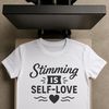 Diverse Minds Unite with Inspirational Quote SVG Neurodiverse individual holding a sign with inspirational quote about embracing differences
