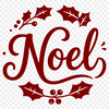Vector illustration of Christmas quotes and noel messages in a decorative font.