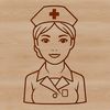 Clean Line Art Vector Nurse A professional female nurse illustration with clean lines.