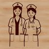 Female nurse silhouette in vector format, suitable for various applications.