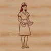 Vector Graphic Nurse Silhouette in Uniform Female nurse in uniform, illustrated as a vector graphic for professional use.