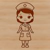 Beautiful Vector Illustration of a Female Nurse A professional female nurse depicted in a detailed vector design.
