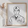 Male Healthcare Professional Vector Illustration Professional male nurse illustration in vector format.