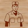 A male nurse in a medical uniform, suitable for vector design projects.