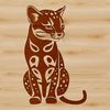 Native American Big Cat Design A wild animal native to the Americas, depicted in a vector design format.