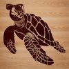 Free Sea Turtle Graphics A vector illustration of a sea turtle in its natural habitat.