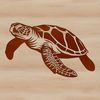 Free Seaside Vector Art Design An SVG vector design featuring a wild sea creature, specifically a sea turtle, in a natural seaside environment.