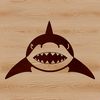 A vector illustration of a shark, suitable for various design and crafting purposes.