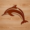 Cute Dolphin SVG Image Download A digital illustration of a dolphin in a playful pose.
