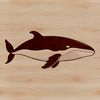 Vector Whale Graphic for Cutting Machines An SVG graphic representation of a whale suitable for cutting machines or laser engraving.