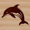 Free SVG Clip Art Dolphin Illustration of a dolphin in the ocean, a wild marine animal.