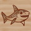 Ocean Predator A realistic illustration of a shark, a wild sea creature found in oceans around the world.