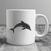 A digital illustration of a dolphin, a marine mammal found in the wild.