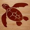 An iconic vector graphic design featuring a wild animal often found on seaside shores.