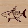 Ocean Icon - Shark SVG Illustration An SVG representation of a shark, suitable for digital design projects.