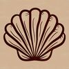 Stylized Shell Illustration A stylized seashell illustration designed for vector use, suitable for various design applications.