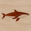 A digital representation of a whale, suitable for cutting and engraving using laser or Cricut machines.