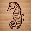 Realistic Sea Creature Vector Art A realistic illustration of a seahorse underwater.