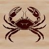 An illustration of a wild animal, a crab, rendered in vector format.