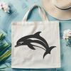Oceanic Mammal Illustration A stylized illustration of a dolphin, suitable for vector graphic projects.