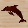 Underwater Ocean Creature Design A stylized illustration of a dolphin in the ocean, suitable for vector art designs.