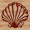 Free Seaside Vector Clip Art A detailed illustration of a seashell, ideal for seaside-themed designs and vector art projects.