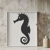 Lovely Seahorse Illustration A detailed illustration of a seahorse in various poses for digital design projects.