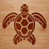 Free SVG Sea Turtle Download A realistic illustration of a sea turtle swimming in the ocean, highlighting its shell and flippers.