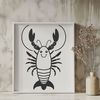 Simple Lobster Icon A digital illustration of a lobster, depicted in a simple vector style suitable for various design applications.
