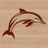 An iconic sea creature rendered as vector art for various applications.
