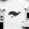 Free Whale Vector Graphic Art An SVG graphic featuring a realistic whale silhouette.