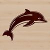 Lovely Dolphin Illustration Illustrative drawing of a dolphin in the ocean, suitable for vector design projects.