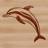 Underwater Wildlife Art A detailed illustration of a dolphin swimming underwater, suitable for vector graphics and digital design projects.