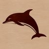 Dolphin Ocean Scene SVG Illustration A high-quality digital illustration of a dolphin in the ocean, suitable for vector graphics.