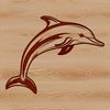 Wild Dolphin Vector Graphic A vector graphic representation of a wild sea creature.