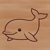 Whale Vector Art A detailed vector illustration of a whale in a neutral color palette.