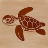 Wild Sea Turtle Illustration SVG File A vector graphic representation of a wild sea creature found in seaside environments.