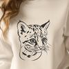 Exotic Wildlife SVG Illustration A wild animal's head, specifically a big cat, illustrated in a vector format.