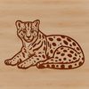 Wildcat Vector Graphic Design A vector illustration of a large cat with a coat pattern, suitable for use in digital designs.