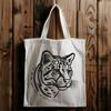 Fierce Feline Face Vector Graphic Vector graphic image featuring the face of an ocelot in sharp detail.