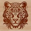 Wild Cat Silhouette Close-up Close-up illustration of a wild animal's head, specifically an ocelot, suitable for vector design and commercial use.