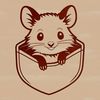 A illustration of a wild animal, specifically a possum, in its natural habitat.