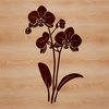 Delicate Orchid Flower Vector Art A delicate orchid flower with intricate petals and stems, suitable for vector art design.