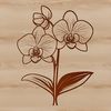 Single Stem Orchid Artwork A colorful illustration of a single orchid flower with intricate details.