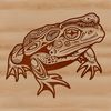 Wild Toad Vector Artwork A detailed illustration of a wild toad in its natural environment.