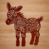 Standing Cartoon Donkey SVG A cartoon donkey standing on its hind legs, rendered in vector format.
