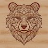 Majestic Wildlife Design An ornate design featuring a wild animal, suitable for vector art projects.